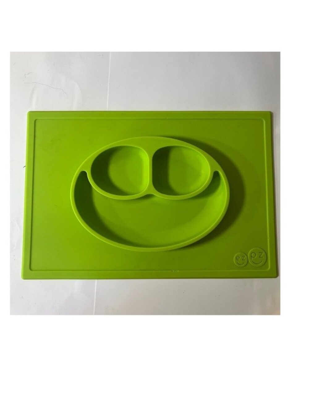 ezpz Happy Mat Silicone Suction Placemat Plate Lime Green Baby Toddler Feeding